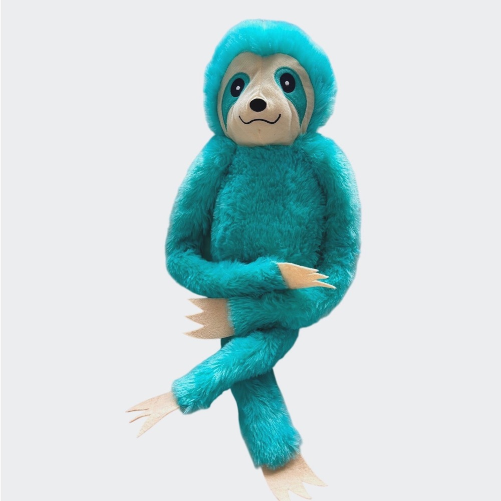 GOFFA Sloth Plush 22" Turquoise Blue Long Arms Legs Three Toed Stuffed Animal